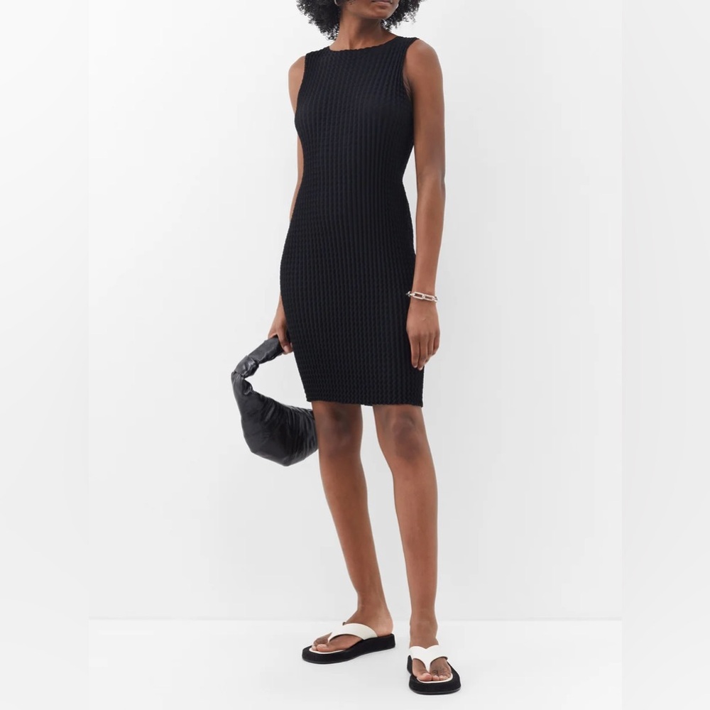 NWT Authentic Issey Miyake Spongy Mini Dress in Black
